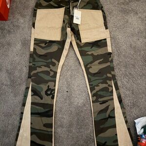MNML Camouflage and Tan Men Jeans